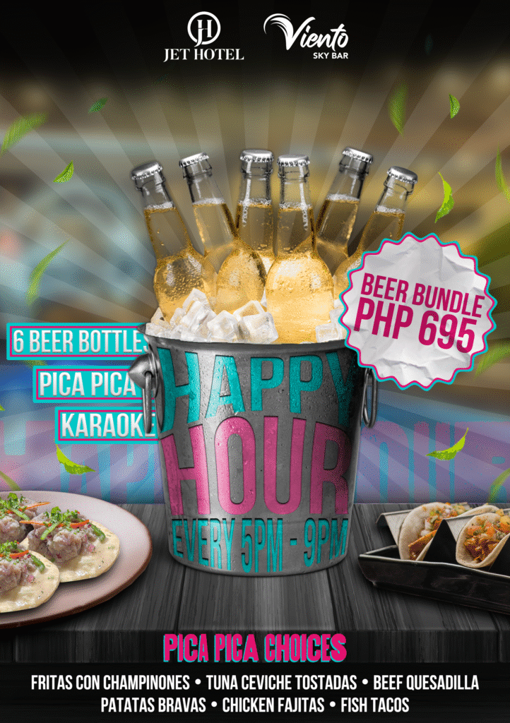 JET Hotel Lipa Website Viento Sky Bar Happy Hour Promo